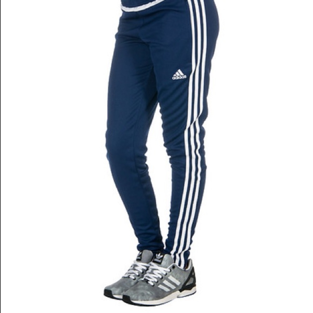 Navy blue ladies Adidas Trio 15 jogging pant